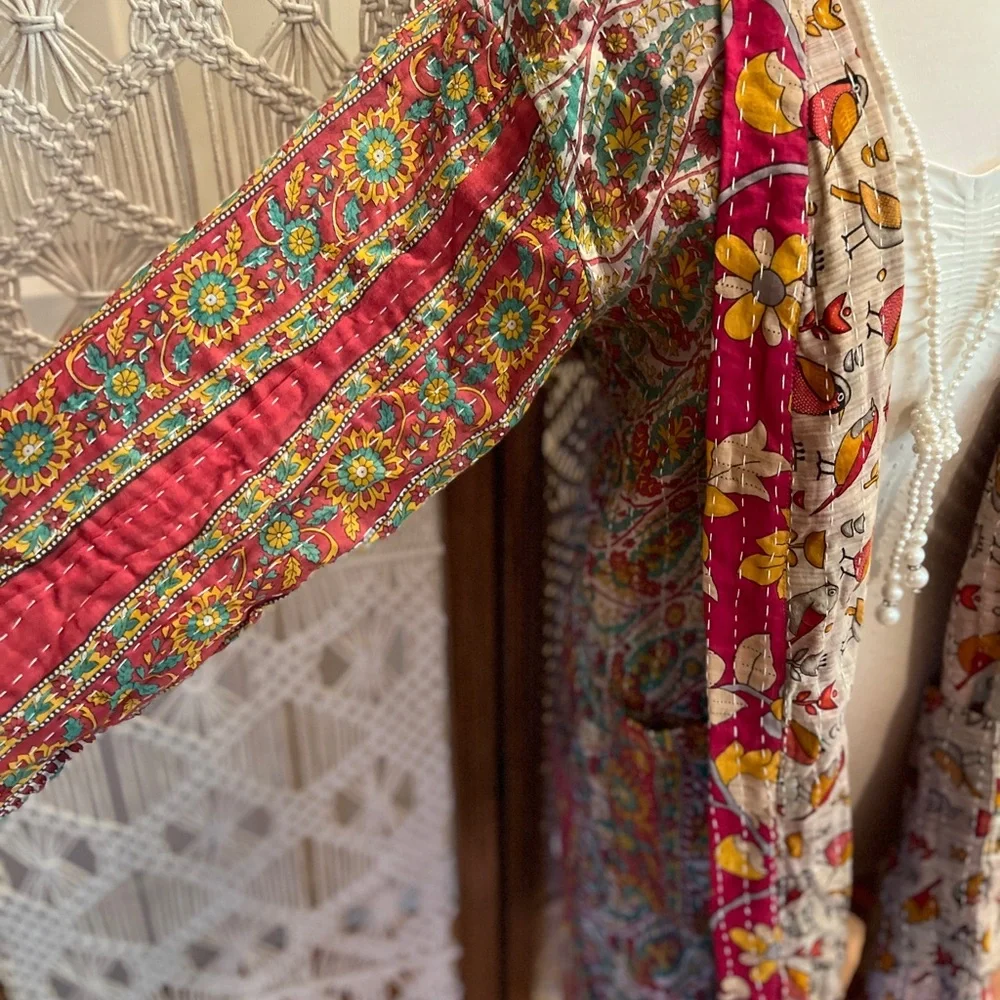 Kantha Reversible Kimono Jacket - Picture 3 of 9